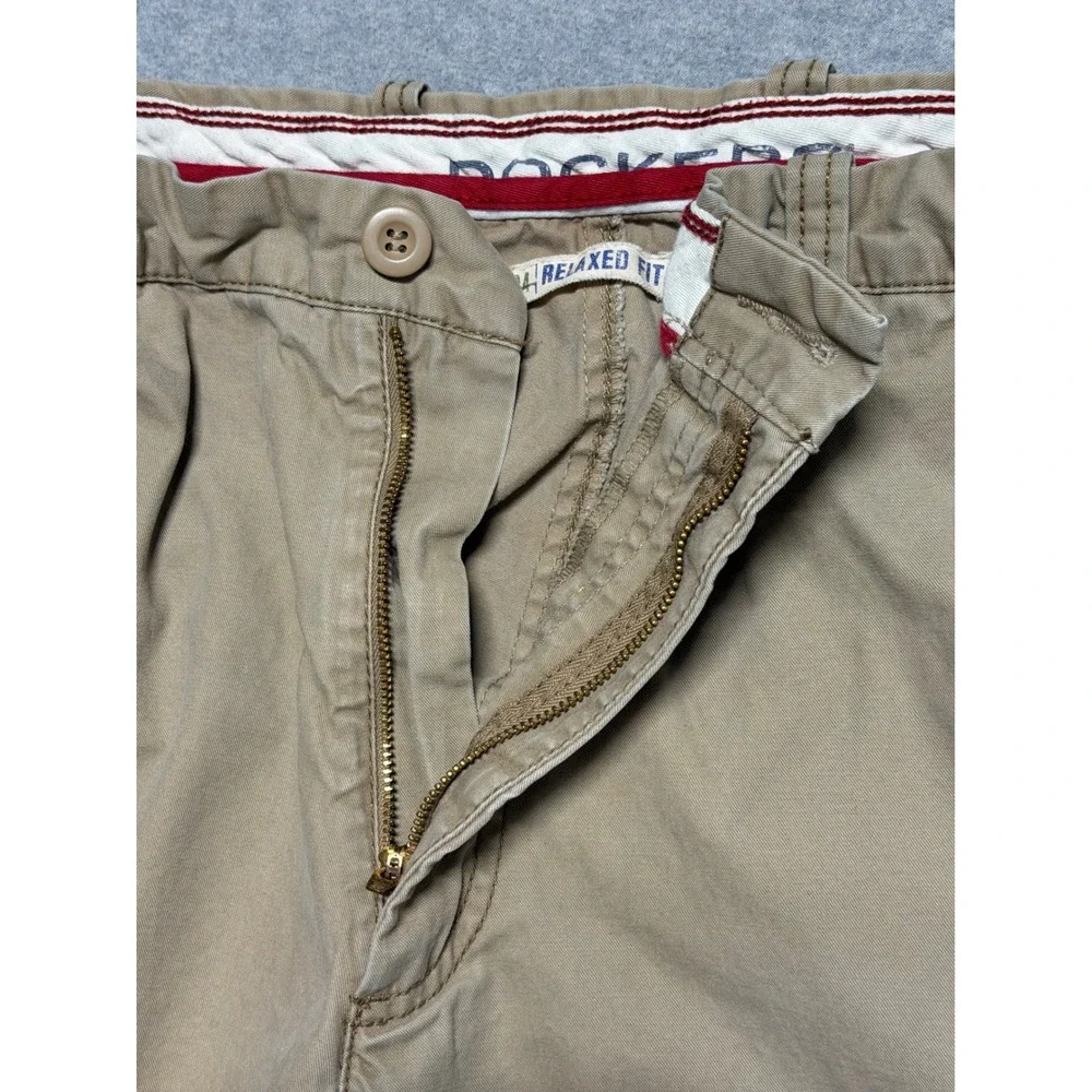 Dockers Mens D4 Relaxed Fit Khaki Chino Pants Tan Cotton W36 L30 Flat‎ Front